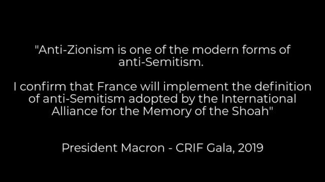 FRANCE MAKES ANTI-ZIONISM ILLEGAL