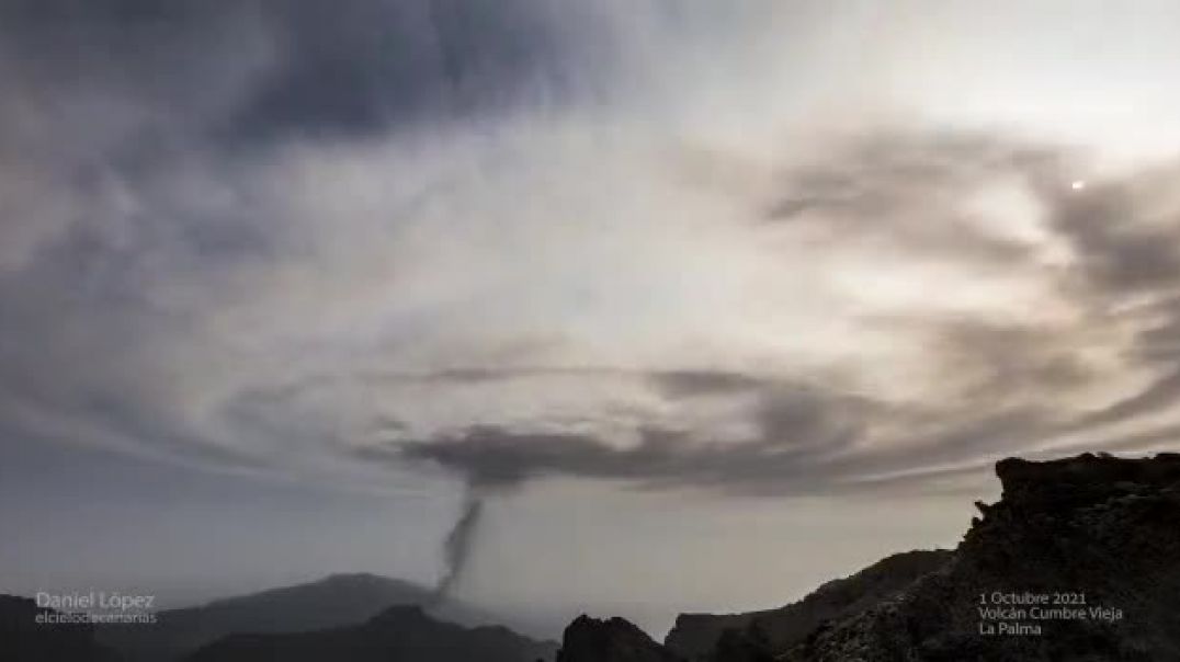 Natural o artificial: Efecto raro en el volcán de La Palma (Canarias, España)