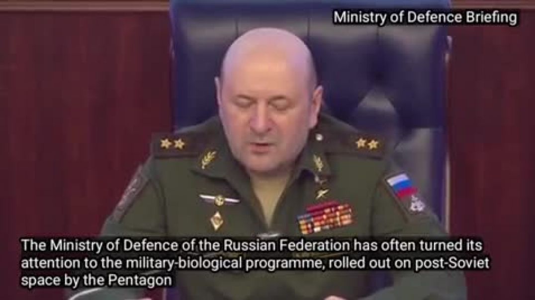 Rueda de Prensa del Ministro de Defensa Ruso sobre hallazgo de Biolaboratorios vinculados a EEUU - G