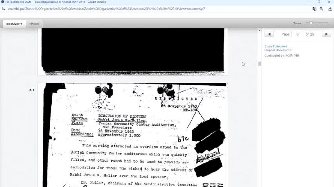 FBI: 2 Million Jews in Occupied Europe the 18 nov 1943