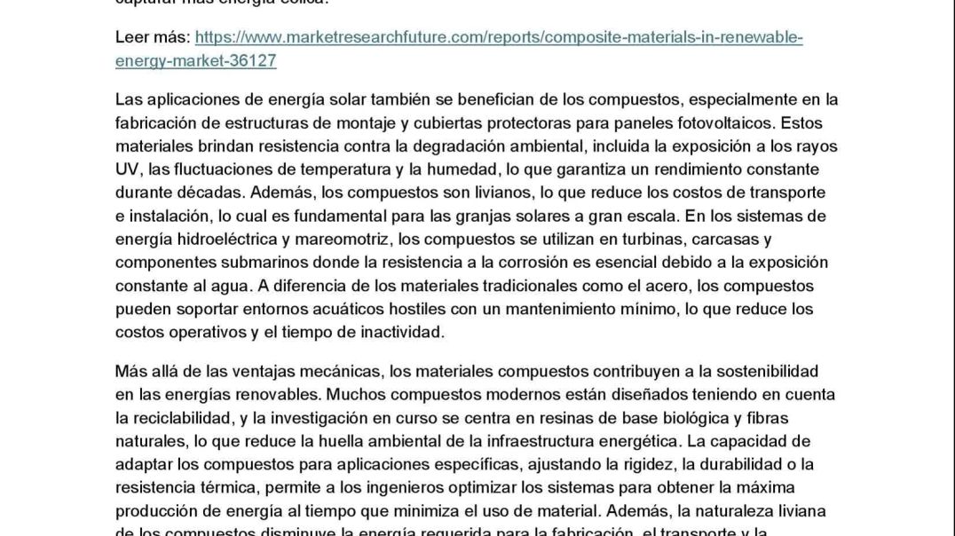 Composite Materials in Renewable Energy Market